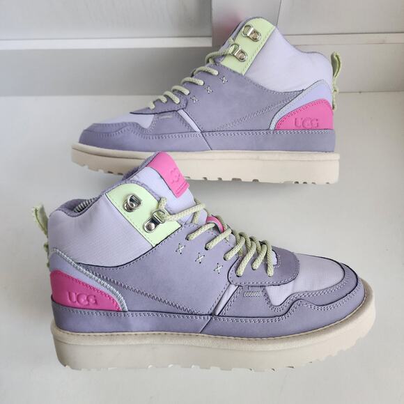 UGG Highland Hi Heritage Women's 9 Leather Purple Pink Hiker Sneaker Boot NWOT - Picture 6 of 10